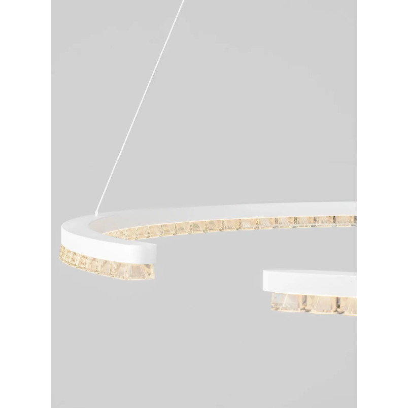 Lampa wisząca okrągła ze ściemniaczem Fazzano 85cm LED 3000K biała