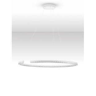Lampa wisząca okrągła ze ściemniaczem Fazzano 85cm LED 3000K biała