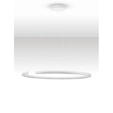 Lampa wisząca okrągła ze ściemniaczem Fazzano 85cm LED 3000K biała