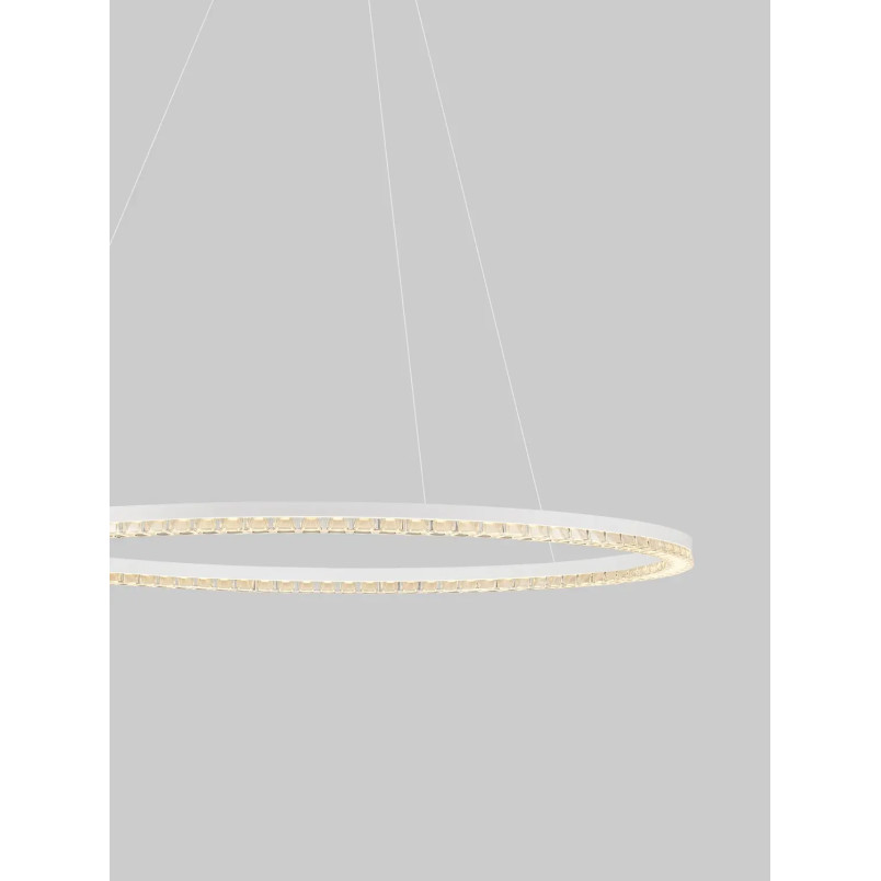 Lampa wisząca okrągła ze ściemniaczem Fazzano 85cm LED 3000K biała