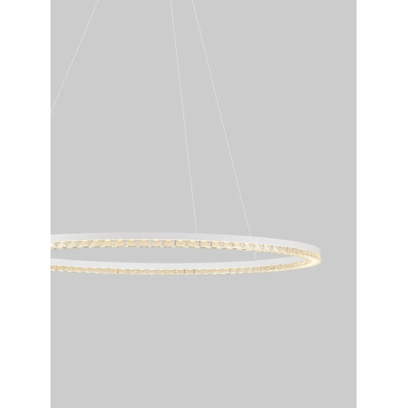 Lampa wisząca okrągła ze ściemniaczem Fazzano 85cm LED 3000K biała
