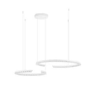 Lampa wisząca 2 okręgi ze ściemniaczem Fazzano 46cm 65cm LED 3000K biała