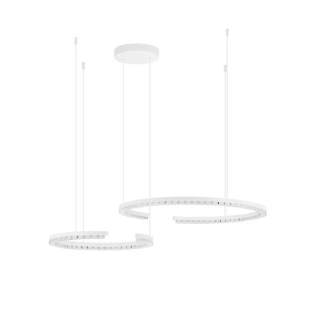 Lampa wisząca 2 okręgi ze ściemniaczem Fazzano 46cm 65cm LED 3000K biała