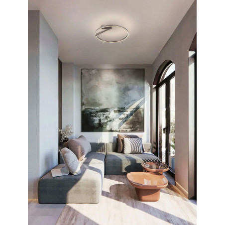 Plafon ring ściemniany Razza 60cm LED 2700-3000-4000K nikiel