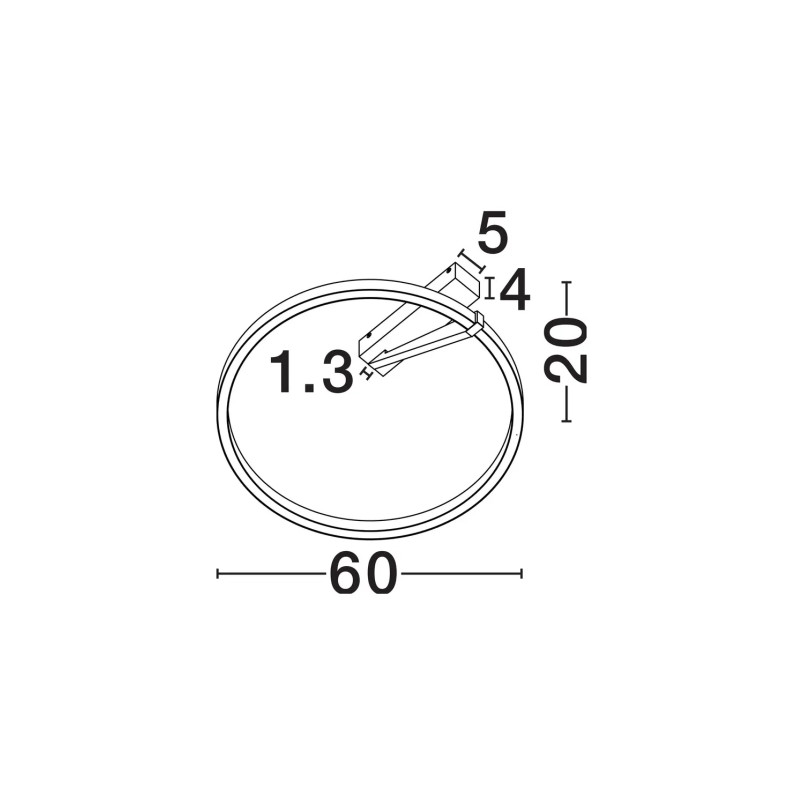 Plafon ring ściemniany Razza 60cm LED 2700-3000-4000K nikiel