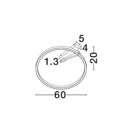 Plafon ring ściemniany Razza 60cm LED 2700-3000-4000K nikiel