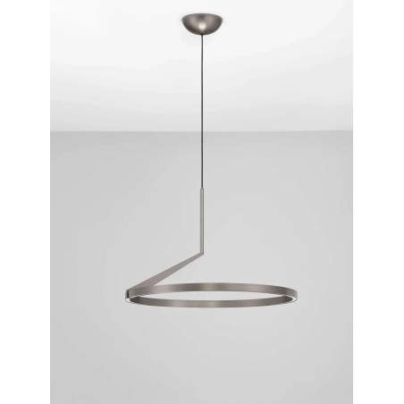 Lampa wisząca ring - ściemniana Razza 60cm LED 2700-3000-4000K nikiel