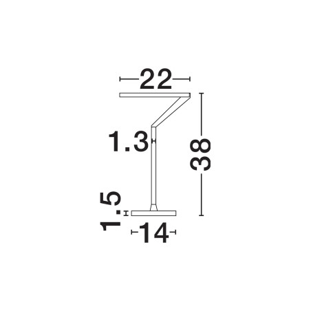 Lampa stołowa ring z dotykowym ściemniaczem Razza 22cm 3000K nikiel