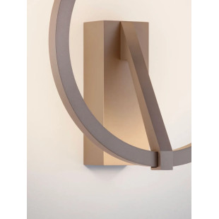 Kinkiet ring ściemniany Razza 22cm LED 2700-3000-4000K beżowe złoto