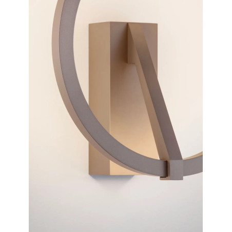 Kinkiet ring ściemniany Razza 22cm LED 2700-3000-4000K beżowe złoto
