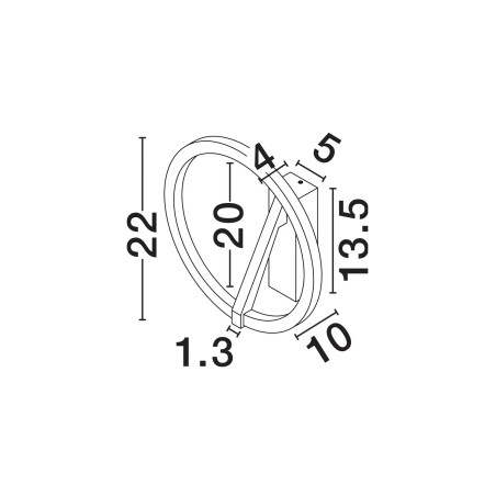 Kinkiet ring ściemniany Razza 22cm LED 2700-3000-4000K beżowe złoto