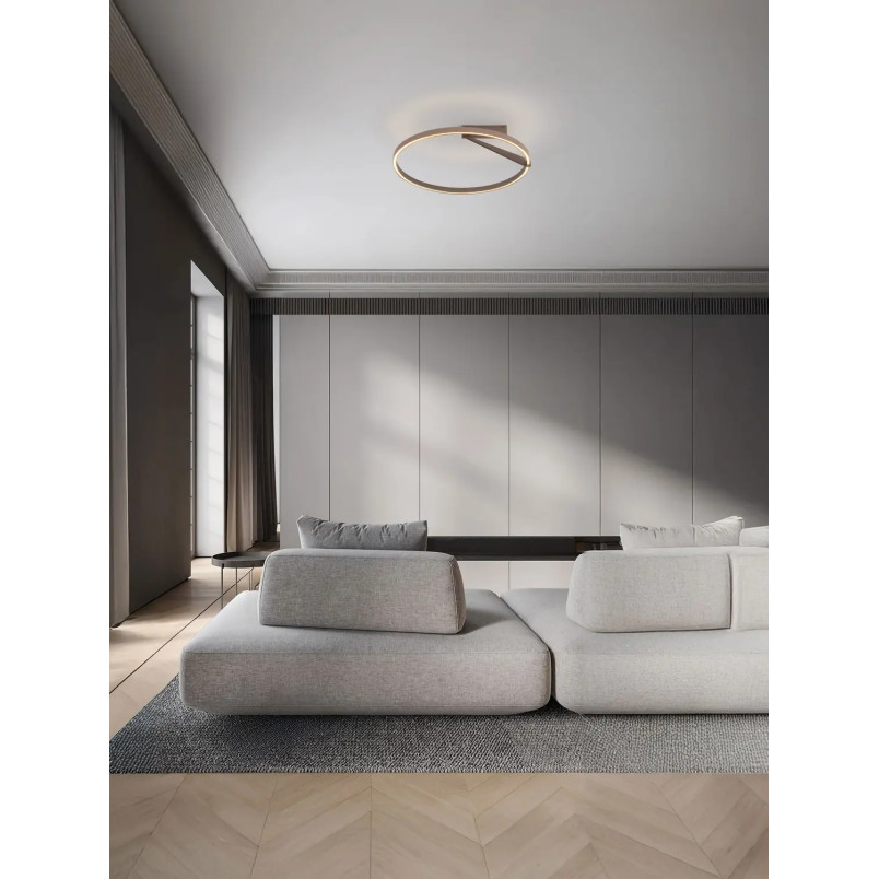 Plafon ring ściemniany Razza 60cm LED 2700-3000-4000K beżowe złoto