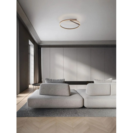 Plafon ring ściemniany Razza 60cm LED 2700-3000-4000K beżowe złoto