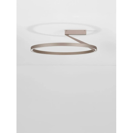 Plafon ring ściemniany Razza 60cm LED 2700-3000-4000K beżowe złoto