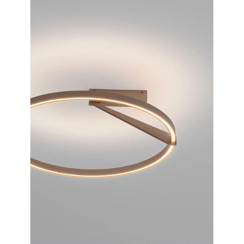 Plafon ring ściemniany Razza 60cm LED 2700-3000-4000K beżowe złoto
