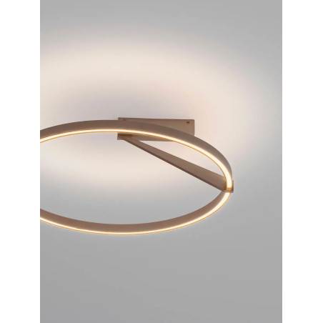 Plafon ring ściemniany Razza 60cm LED 2700-3000-4000K beżowe złoto