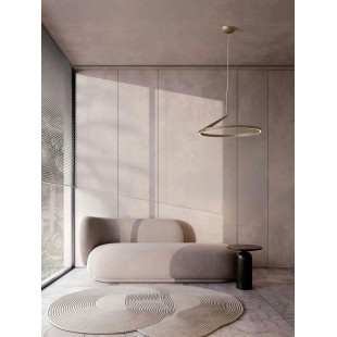 Lampa wisząca ring - ściemniana Razza 60cm LED 2700-3000-4000K beżowe złoto