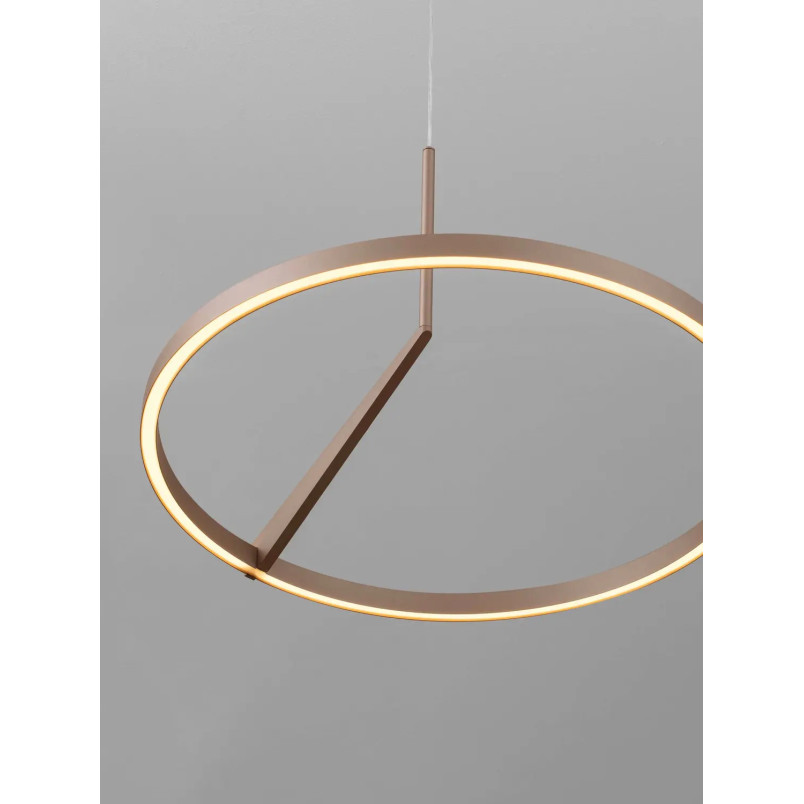 Lampa wisząca ring - ściemniana Razza 60cm LED 2700-3000-4000K beżowe złoto