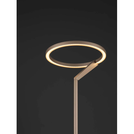 Lampa stołowa ring z dotykowym ściemniaczem Razza 22cm 3000K beżowe złoto