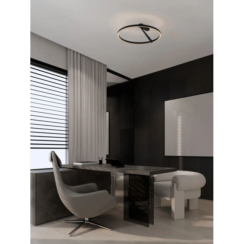 Plafon ring ściemniany Razza 60cm LED 2700-3000-4000K czarny