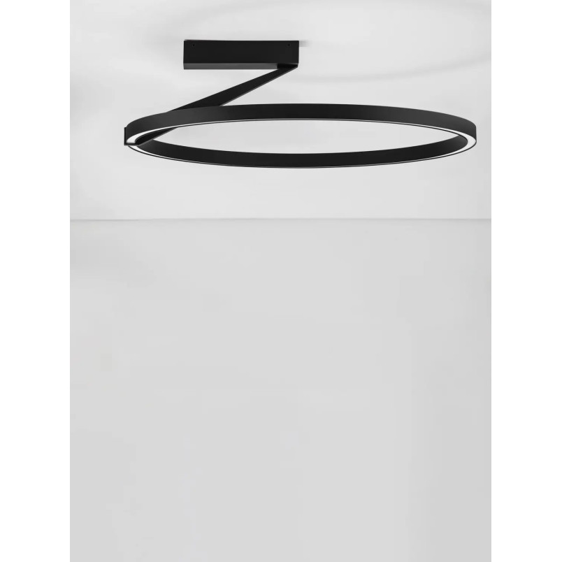 Plafon ring ściemniany Razza 60cm LED 2700-3000-4000K czarny