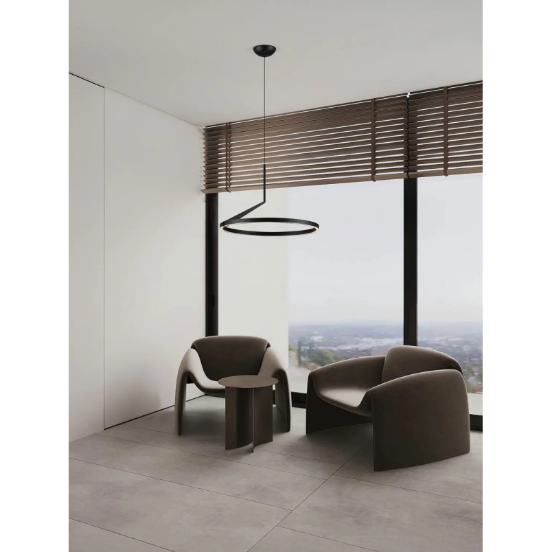 Lampa wisząca ring - ściemniana Razza 60cm LED 2700-3000-4000K czarna