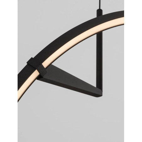 Lampa wisząca ring - ściemniana Razza 60cm LED 2700-3000-4000K czarna