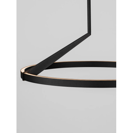 Lampa wisząca ring - ściemniana Razza 60cm LED 2700-3000-4000K czarna