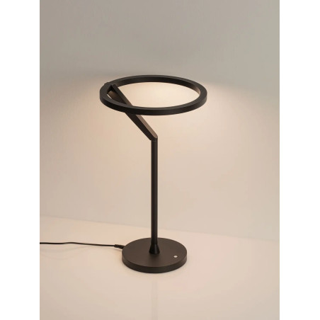 Lampa stołowa ring z dotykowym ściemniaczem Razza 22cm 3000K czarna