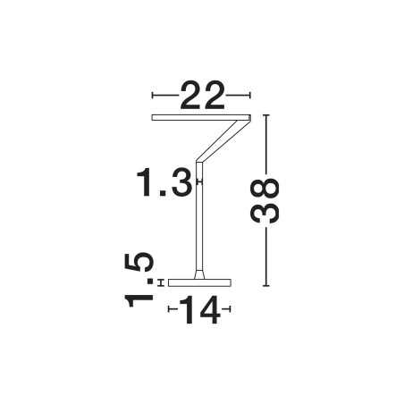 Lampa stołowa ring z dotykowym ściemniaczem Razza 22cm 3000K czarna