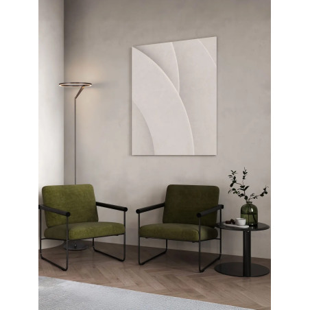 Lampa podłogowa ring z dotykowym ściemniaczem Razza 168cm 3000K nikiel