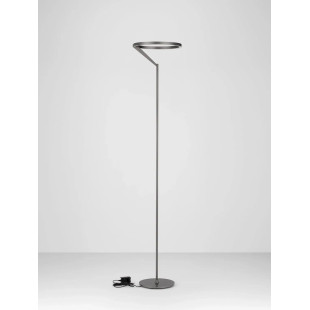 Lampa podłogowa ring z dotykowym ściemniaczem Razza 168cm 3000K nikiel