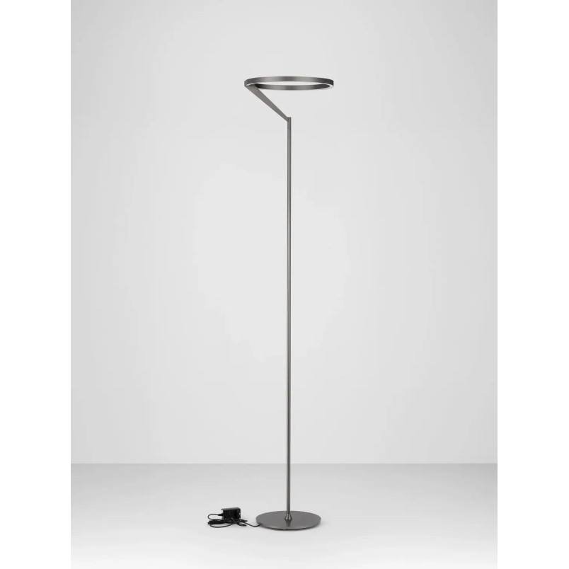 Lampa podłogowa ring z dotykowym ściemniaczem Razza 168cm 3000K nikiel