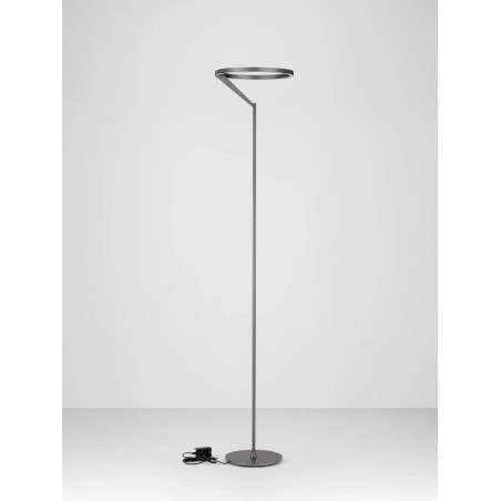 Lampa podłogowa ring z dotykowym ściemniaczem Razza 168cm 3000K nikiel