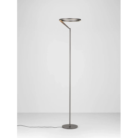 Lampa podłogowa ring z dotykowym ściemniaczem Razza 168cm 3000K nikiel