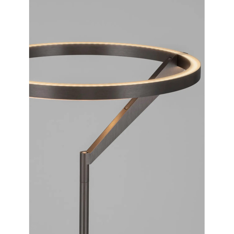 Lampa podłogowa ring z dotykowym ściemniaczem Razza 168cm 3000K nikiel