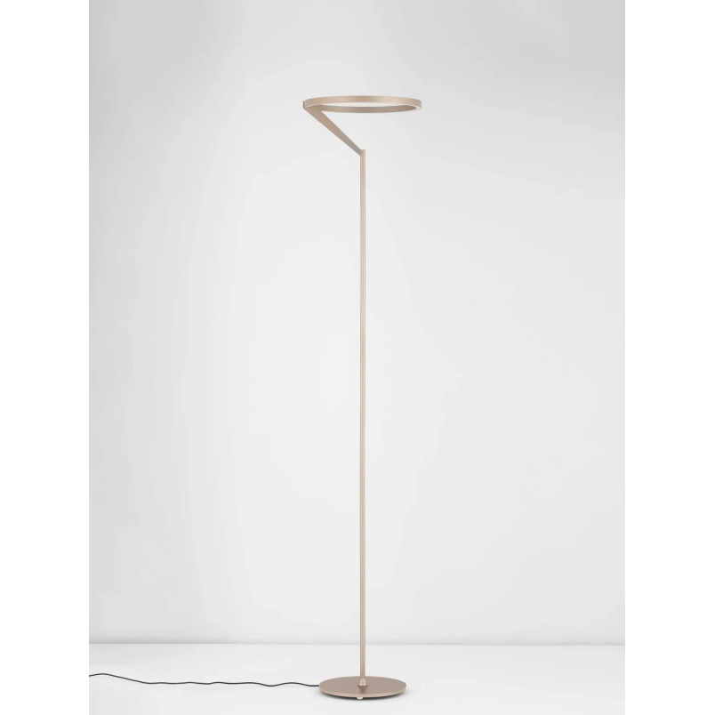 Lampa podłogowa ring z dotykowym ściemniaczem Razza 168cm 3000K beżowe złoto
