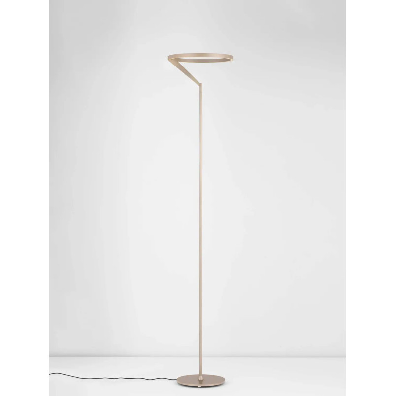 Lampa podłogowa ring z dotykowym ściemniaczem Razza 168cm 3000K beżowe złoto