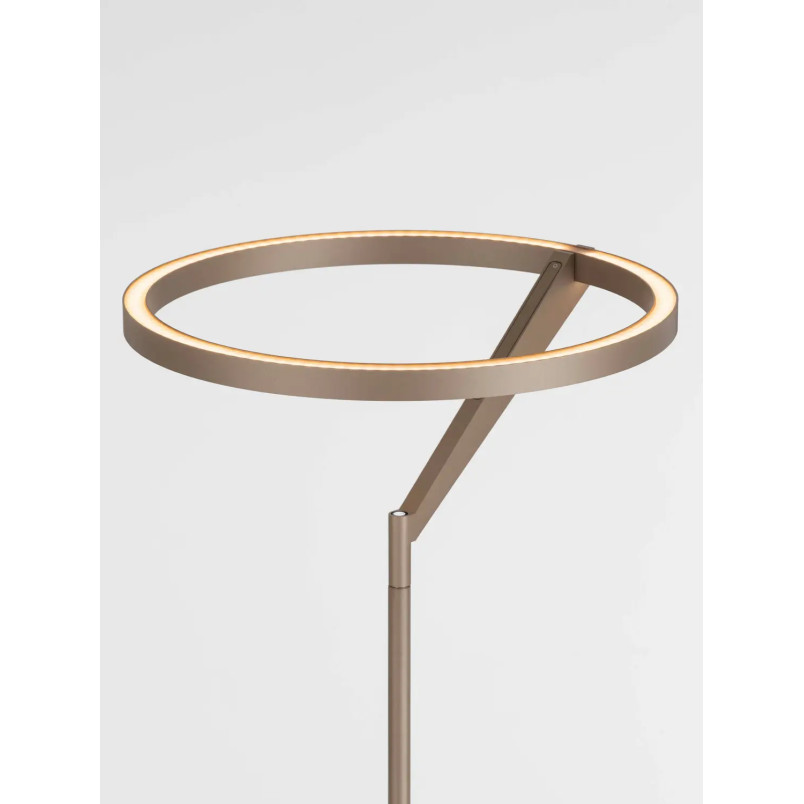 Lampa podłogowa ring z dotykowym ściemniaczem Razza 168cm 3000K beżowe złoto