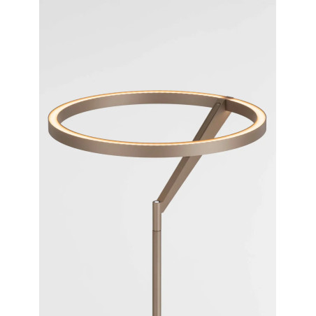 Lampa podłogowa ring z dotykowym ściemniaczem Razza 168cm 3000K beżowe złoto