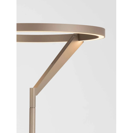 Lampa podłogowa ring z dotykowym ściemniaczem Razza 168cm 3000K beżowe złoto