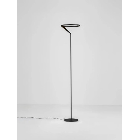 Lampa podłogowa ring z dotykowym ściemniaczem Razza 168cm 3000K czarna