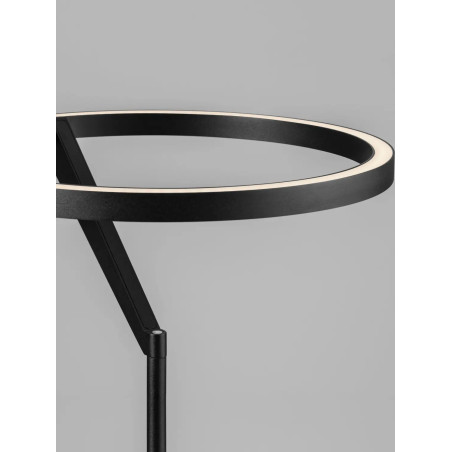 Lampa podłogowa ring z dotykowym ściemniaczem Razza 168cm 3000K czarna