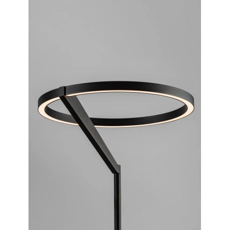 Lampa podłogowa ring z dotykowym ściemniaczem Razza 168cm 3000K czarna