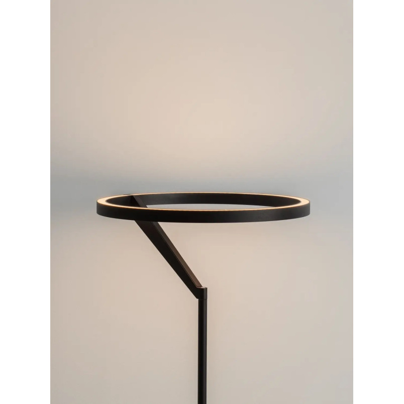 Lampa podłogowa ring z dotykowym ściemniaczem Razza 168cm 3000K czarna