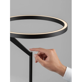 Lampa podłogowa ring z dotykowym ściemniaczem Razza 168cm 3000K czarna
