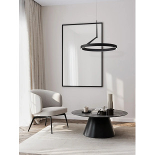 Lampa wisząca okrągła - ring - ściemniacz triac Fronti LED CCT 2700-4000K 60cm czarna