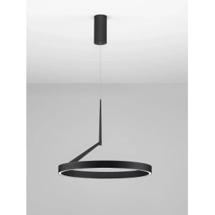 Lampa wisząca okrągła - ring - ściemniacz triac Fronti LED CCT 2700-4000K 60cm czarna