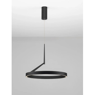 Lampa wisząca okrągła - ring - ściemniacz triac Fronti LED CCT 2700-4000K 60cm czarna