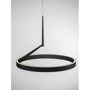 Lampa wisząca okrągła - ring - ściemniacz triac Fronti LED CCT 2700-4000K 60cm czarna